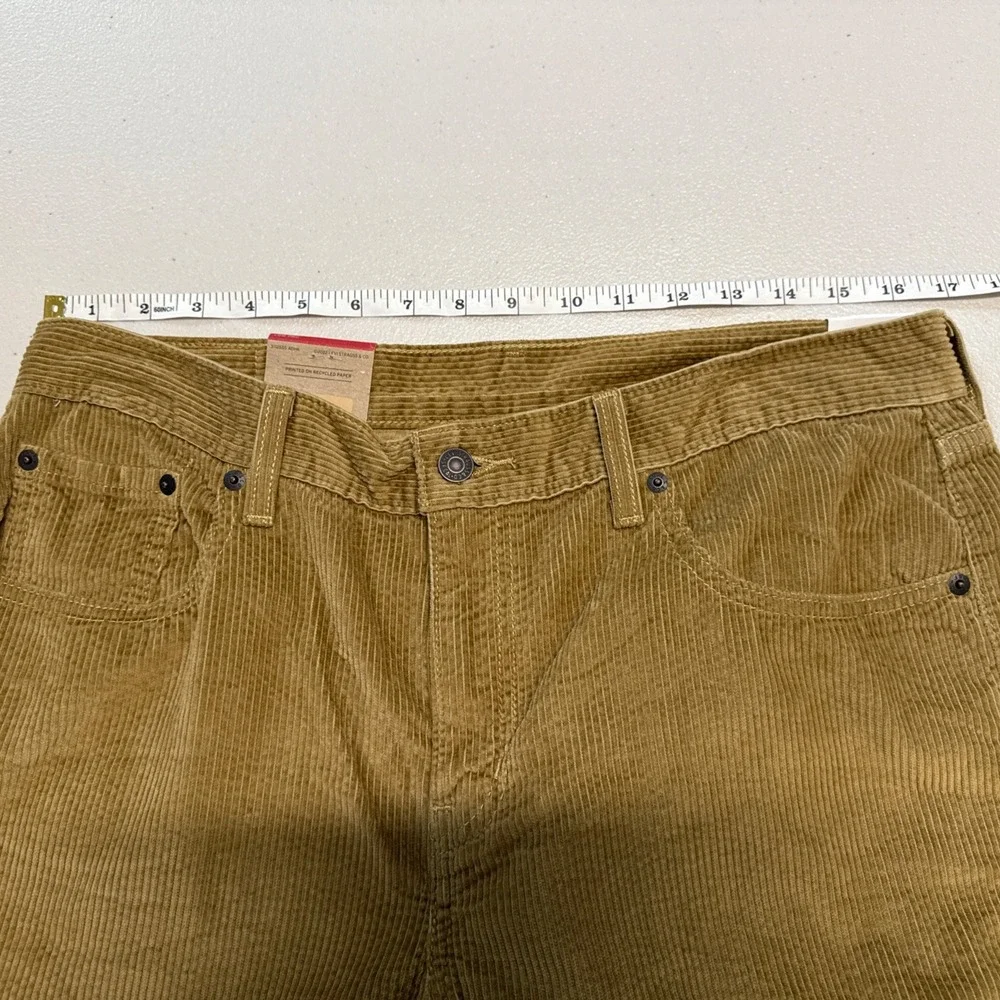 Levis Low Pro Corduroy Pants Mens 31x30 Harvest Gold Tan Straight A0964-1839 NWT